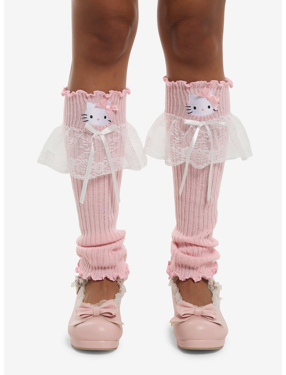 Hello Kitty Ribbon Lace Trim Leg Warmers - US 8757