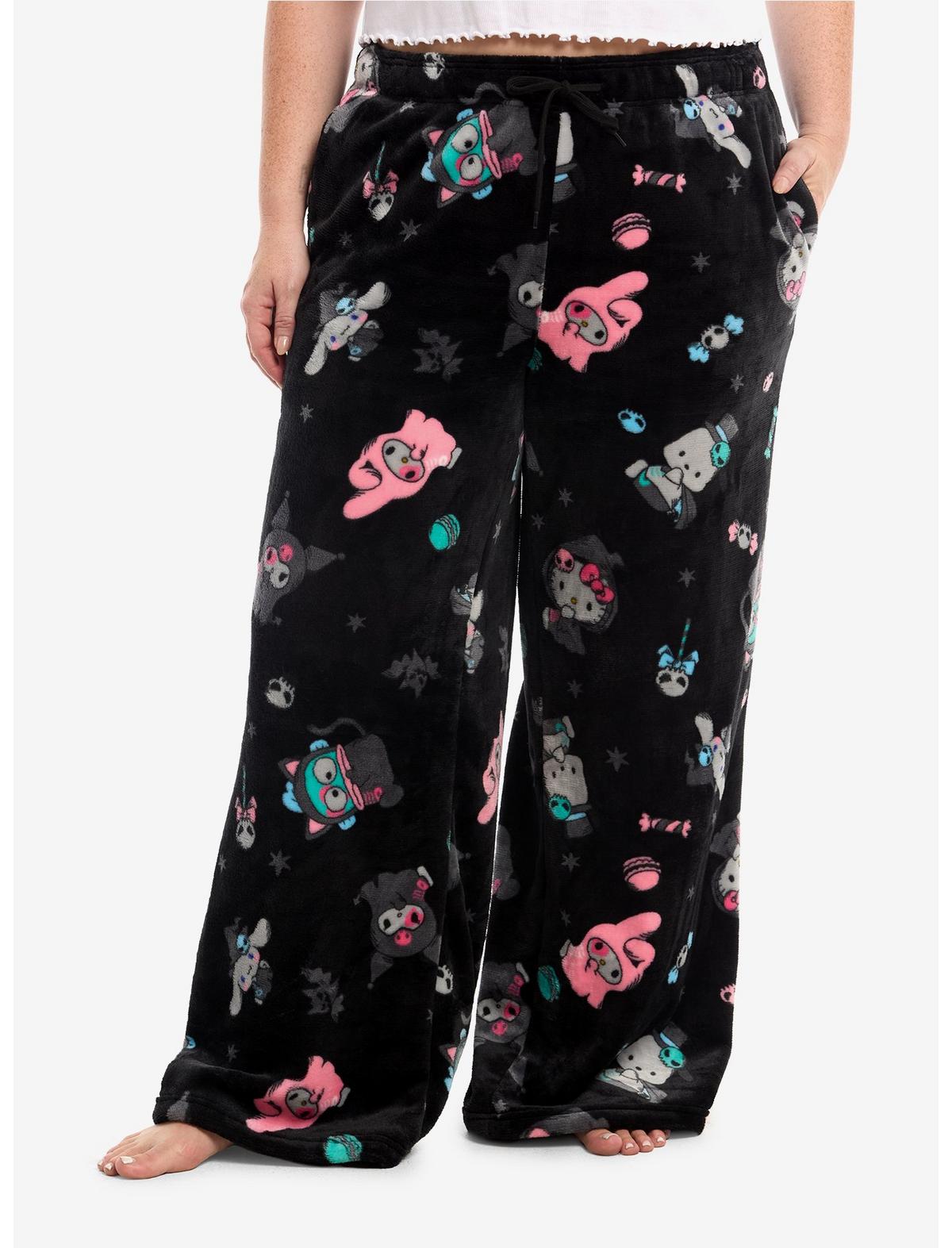 Hello Kitty And Friends Halloween Costumes Fuzzy Pajama Pants Plus Size - US 5403