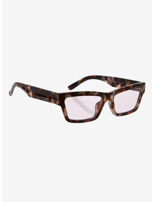 Brown Tortoiseshell Rectangular Sunglasses - US 6967