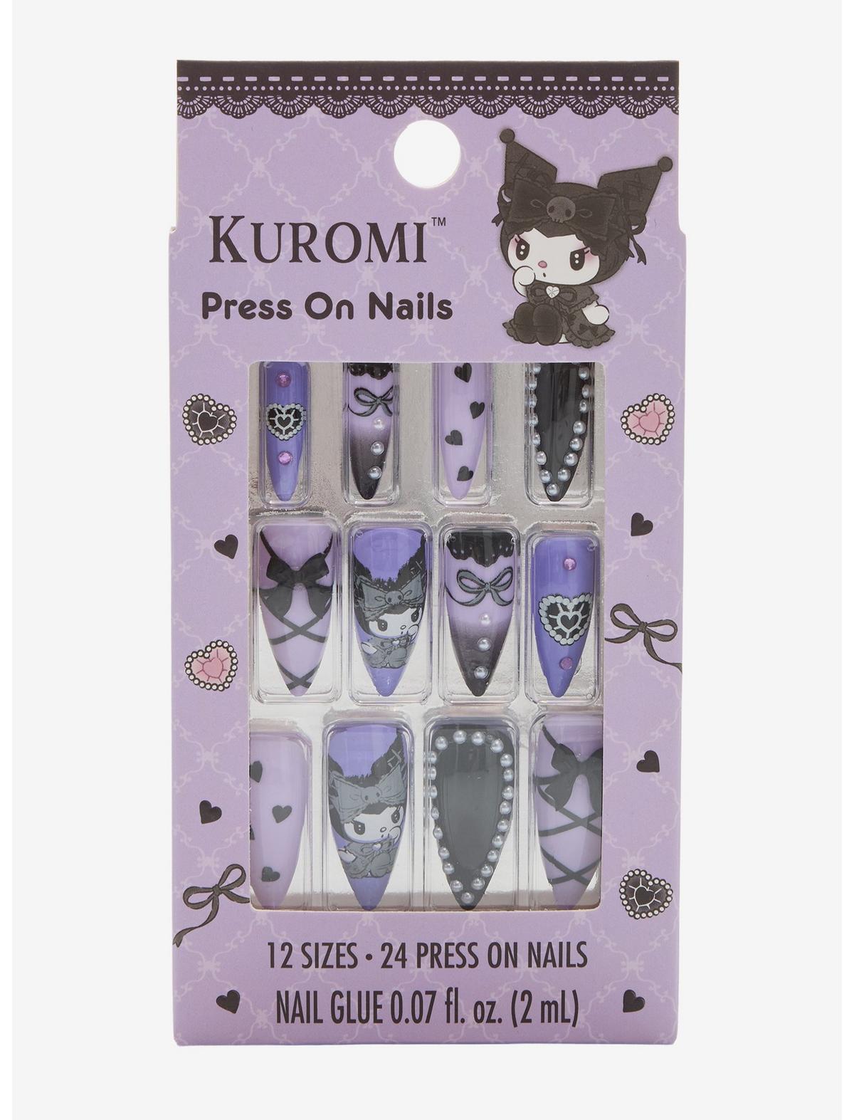 Kuromi Purple Lolita Press-On Nail Set - US 4955