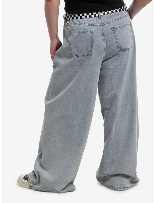 DC Comics Teen Titans Character Belted Wide Leg Jeans Plus Size - US 2908