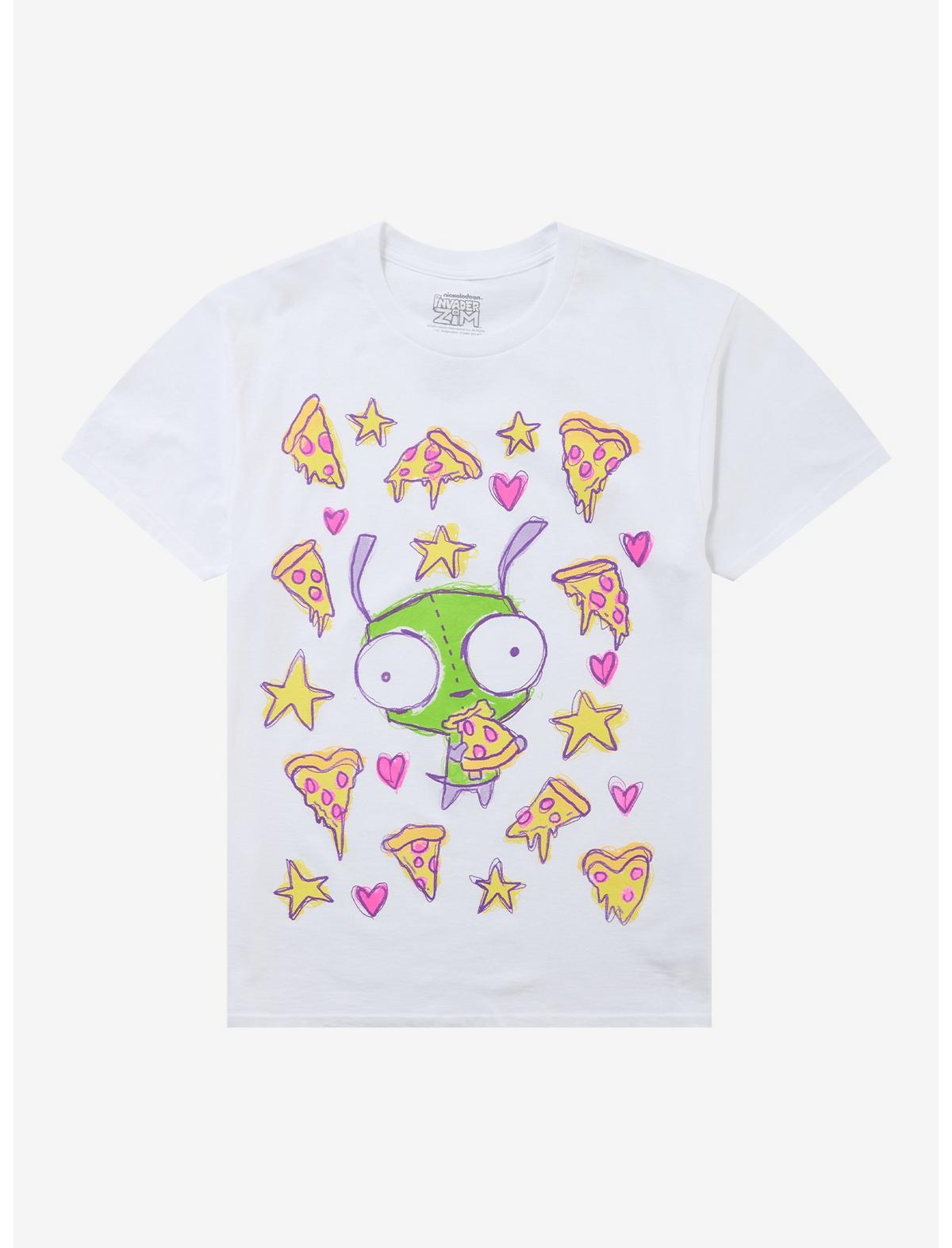 Invader Zim GIR Pizza Doodle T-Shirt - US 7983