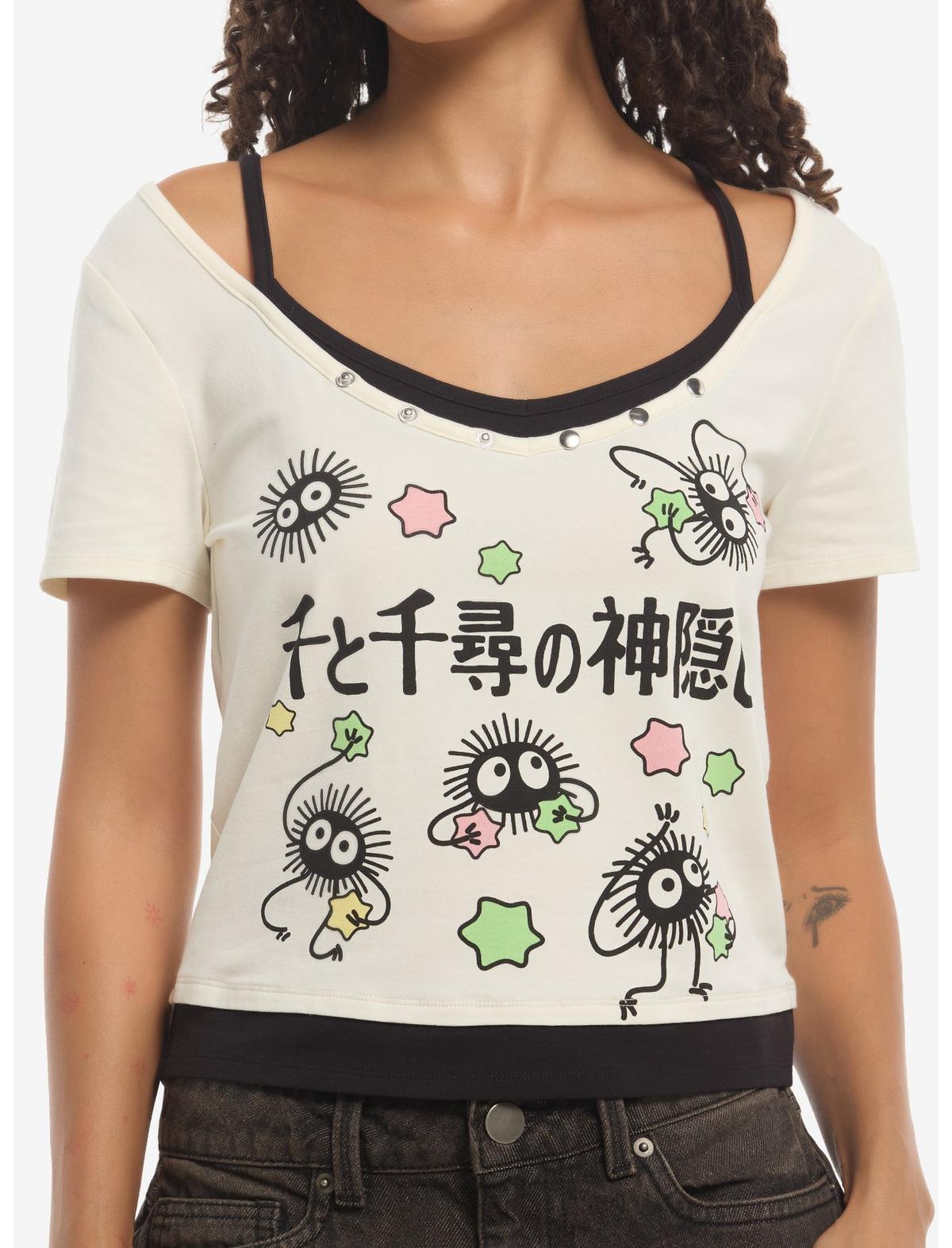 Her Universe Studio Ghibli® Spirited Away Soot Sprites Girls Crop Twofer Top - US 6440