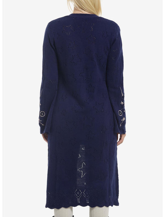 Coraline Embroidered Pointelle Girls Knit Duster - US 5064