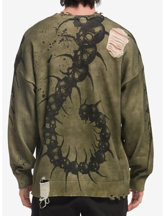 Centipede Skull Destructed Sweater - US 0910