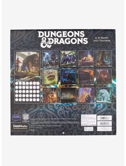 Dungeons & Dragons 2027 Wall Calendar - US 9315