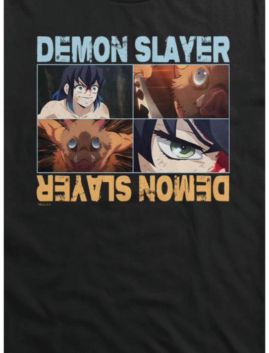 Demon Slayer Inosuke Scary Panels T-Shirt - US 8581