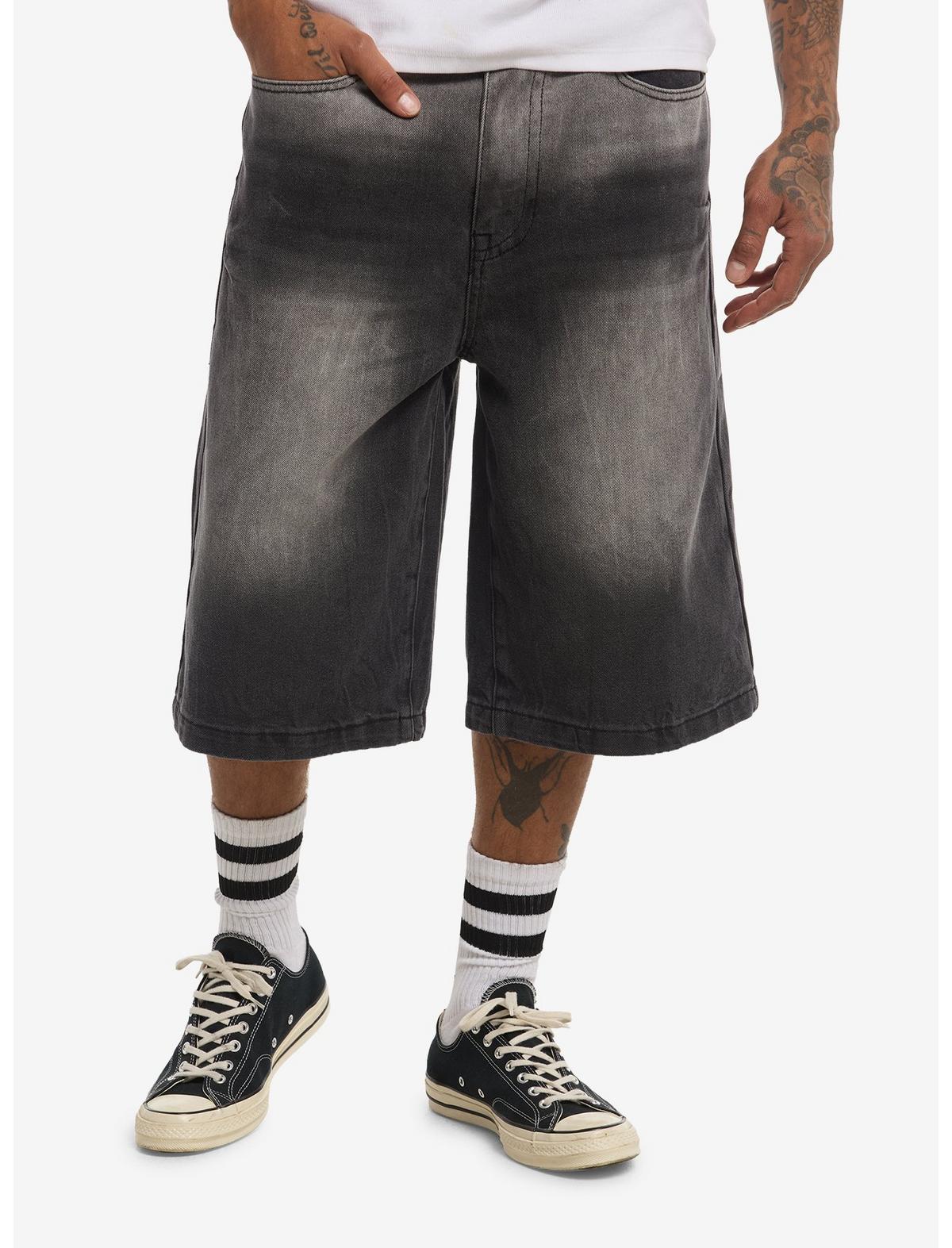 Angel Wings Black Wash Jorts - US 5086