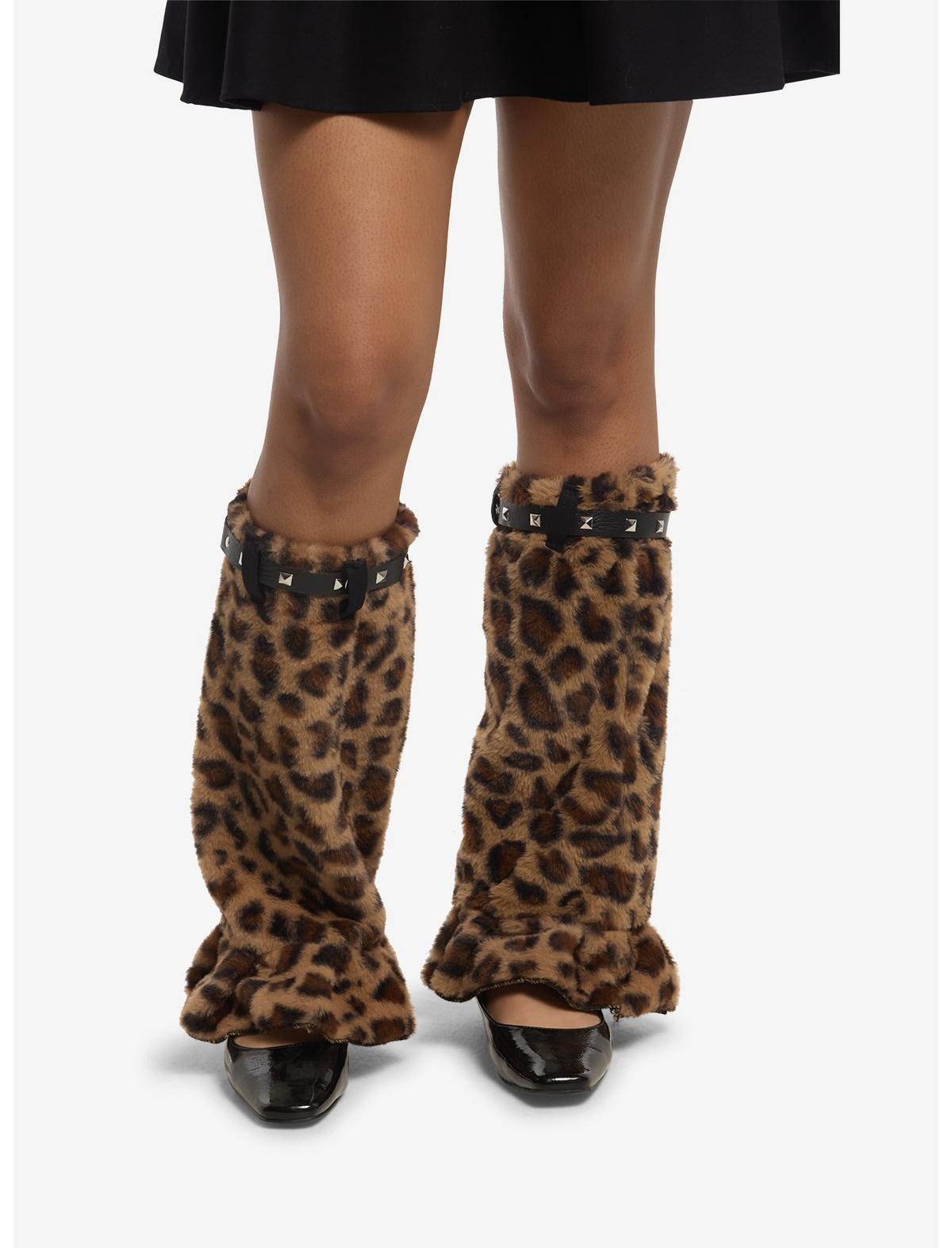 Leopard Fuzzy Flare Leg Warmers - US 0501