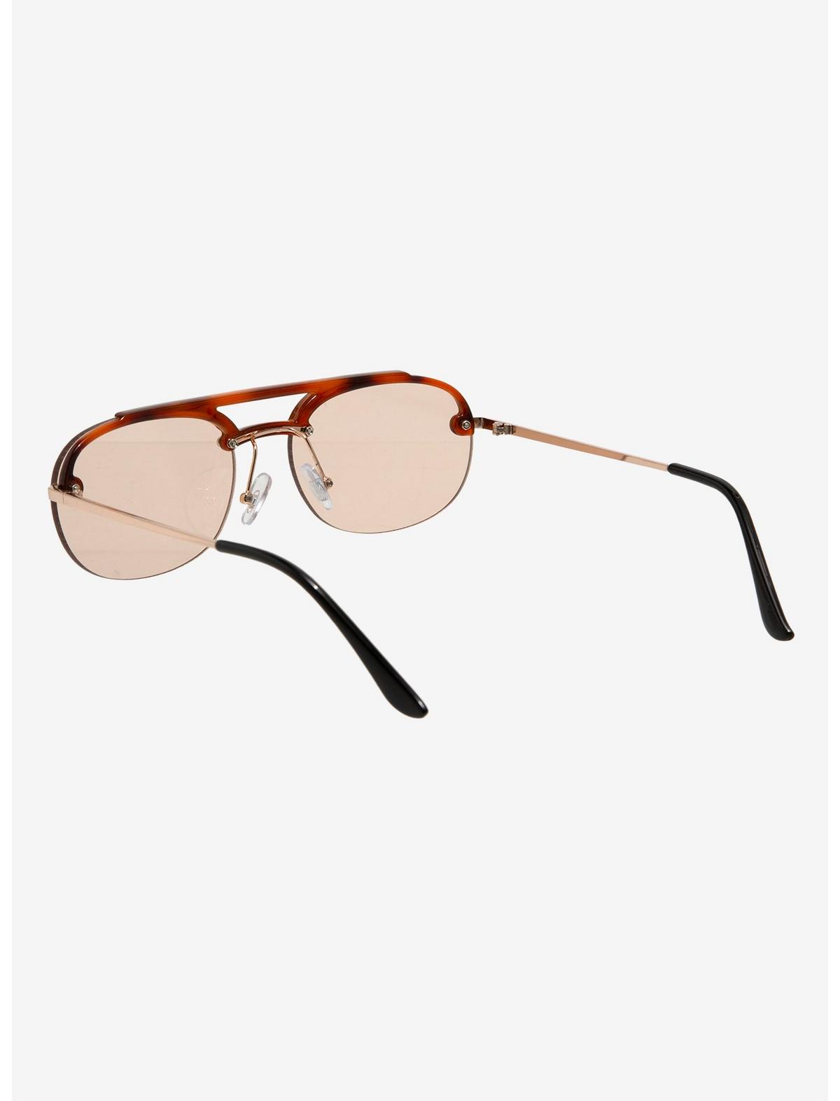 Brown Tortoiseshell Navigator Sunglasses - US 6505
