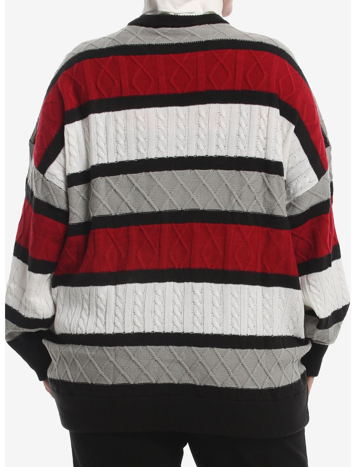 Disney Mickey Mouse Stripe Mock Neck Girls Sweater Plus Size - US 3716