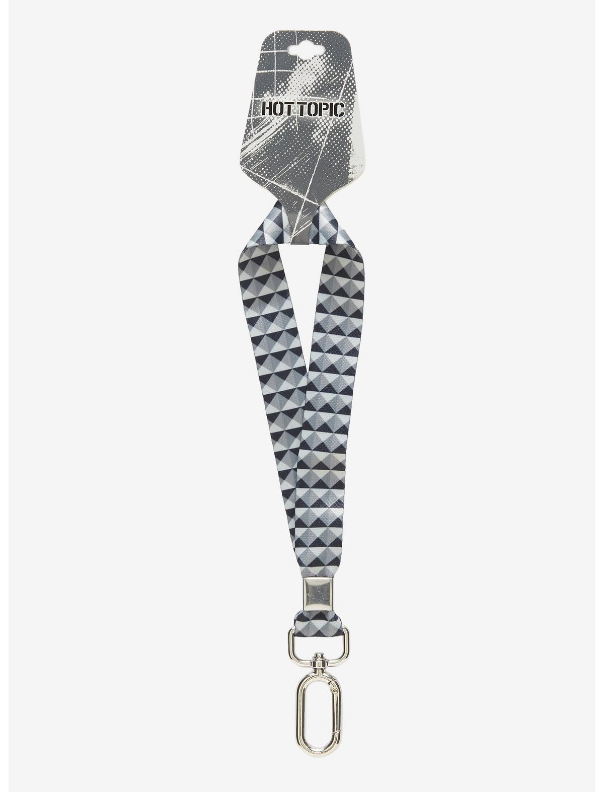 Black & Grey Stud Wrist Lanyard - US 1741