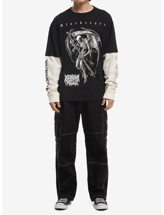 Blackcraft X Ice Nine Kills Skeleton Reaper Twofer Long-Sleeve T-Shirt - US 0784