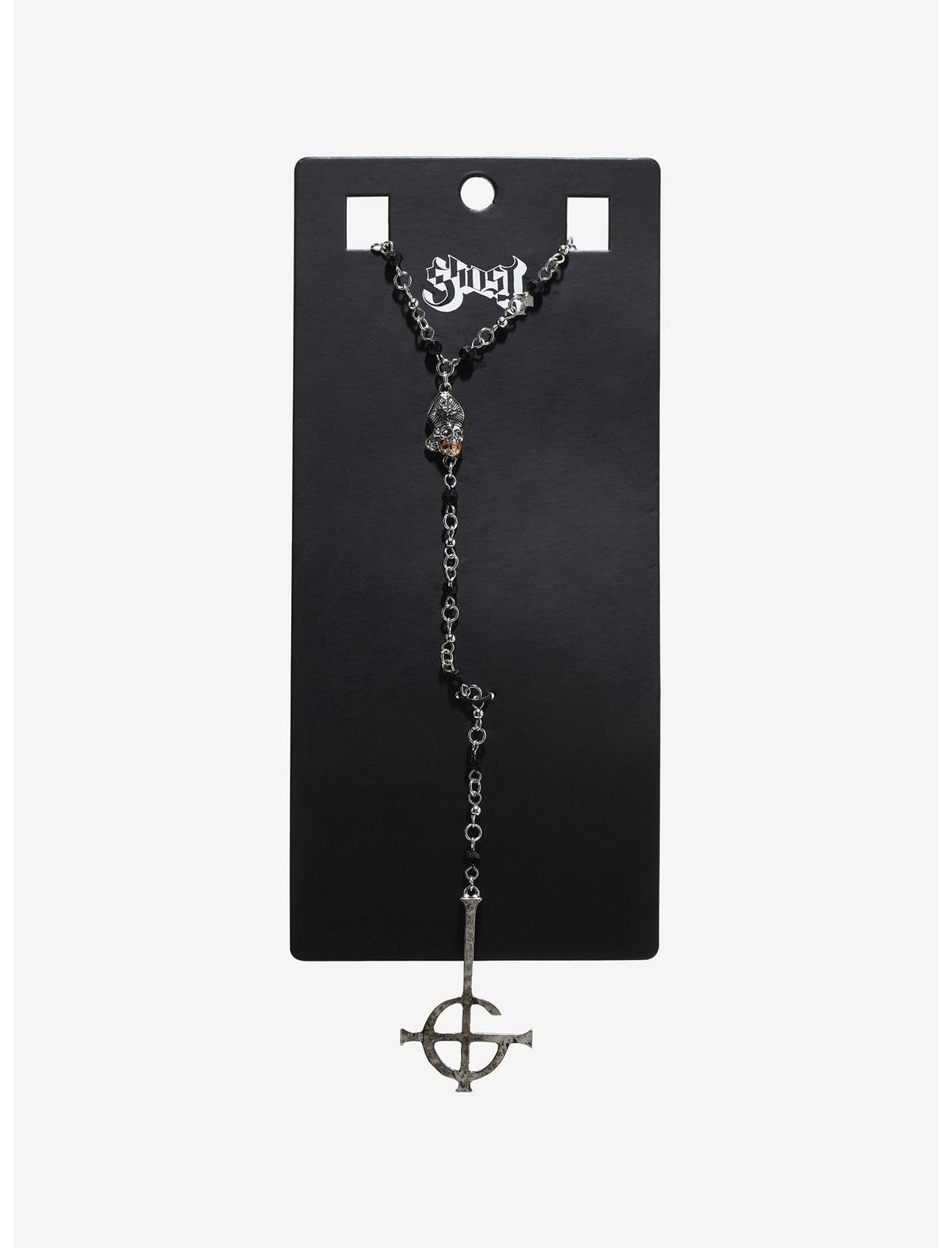 Ghost Grucifix Rosary Necklace - US 1570