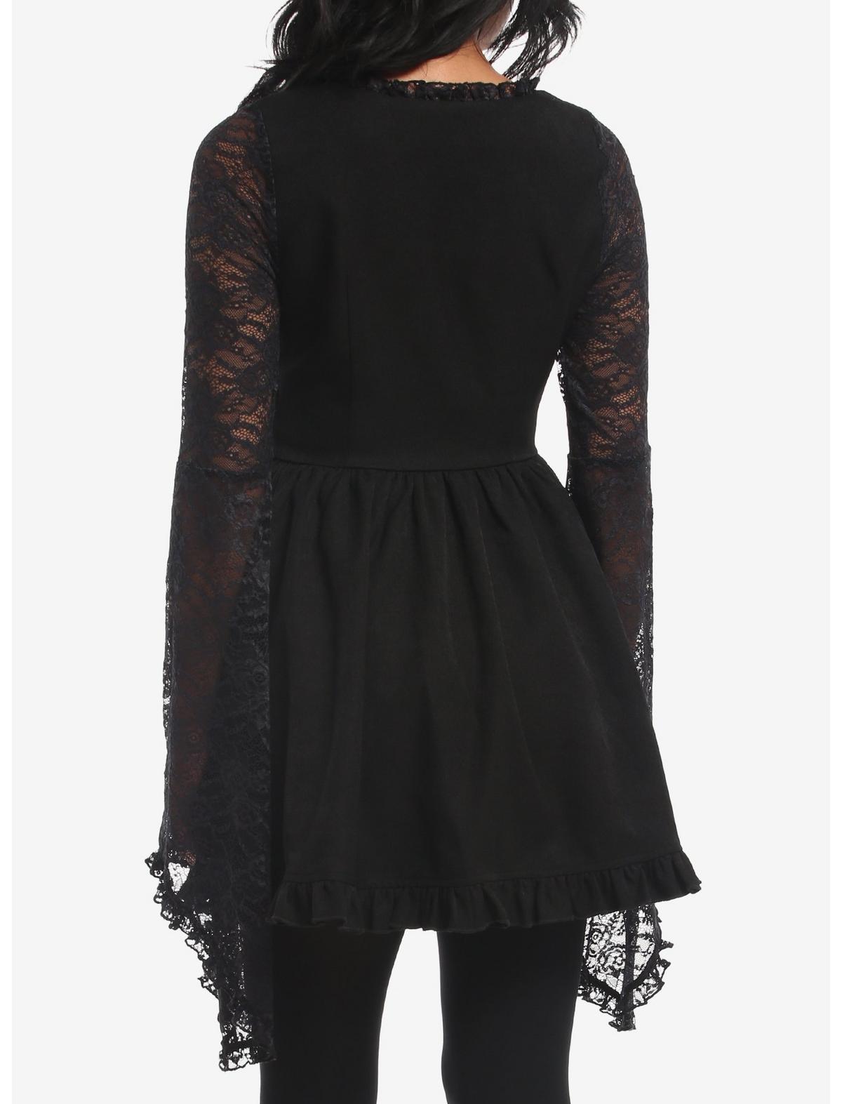 Cosmic Aura Corset Lace Bell Sleeve Dress - US 8099