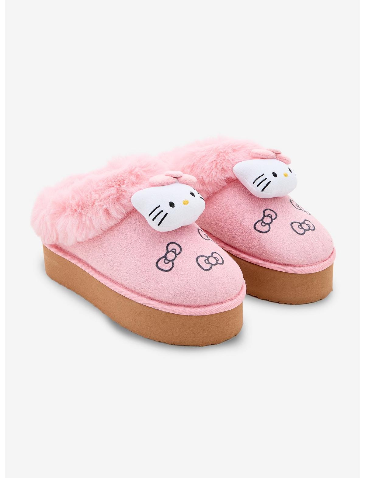 Hello Kitty Fur Trim Clog Slippers - US 9721