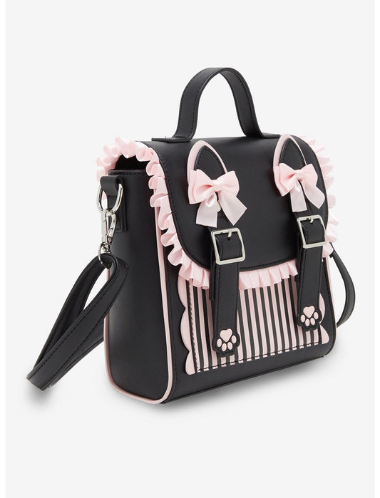 Black & Pink Kawaii Cat Crossbody Bag - US 9869