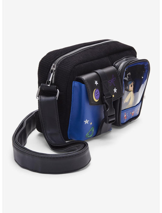 Coraline Doll Corduroy Crossbody Bag - US 8294