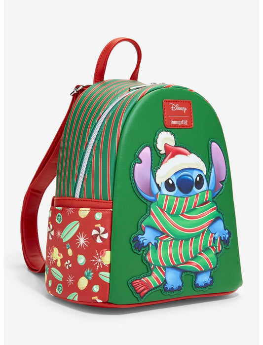 Loungefly Disney Stitch Holiday Scarf Mini Backpack - US 5404