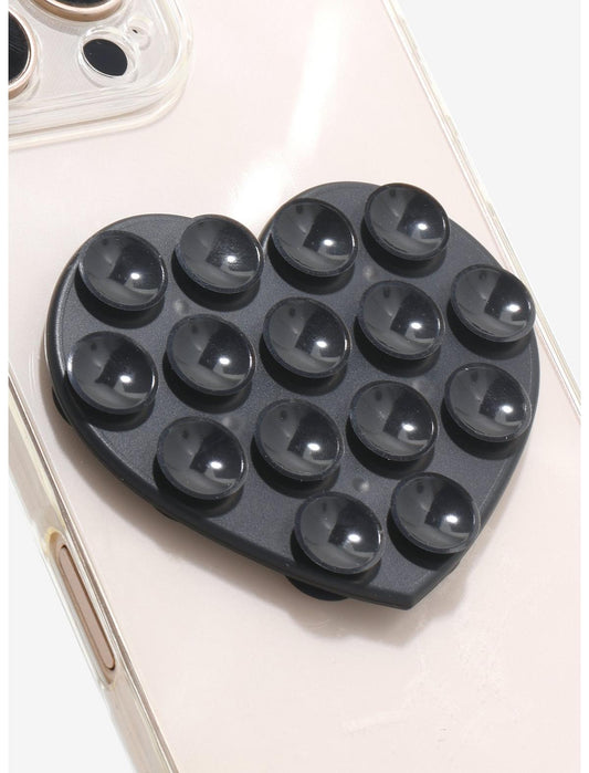 Black Heart Suction Phone Grip - US 0578