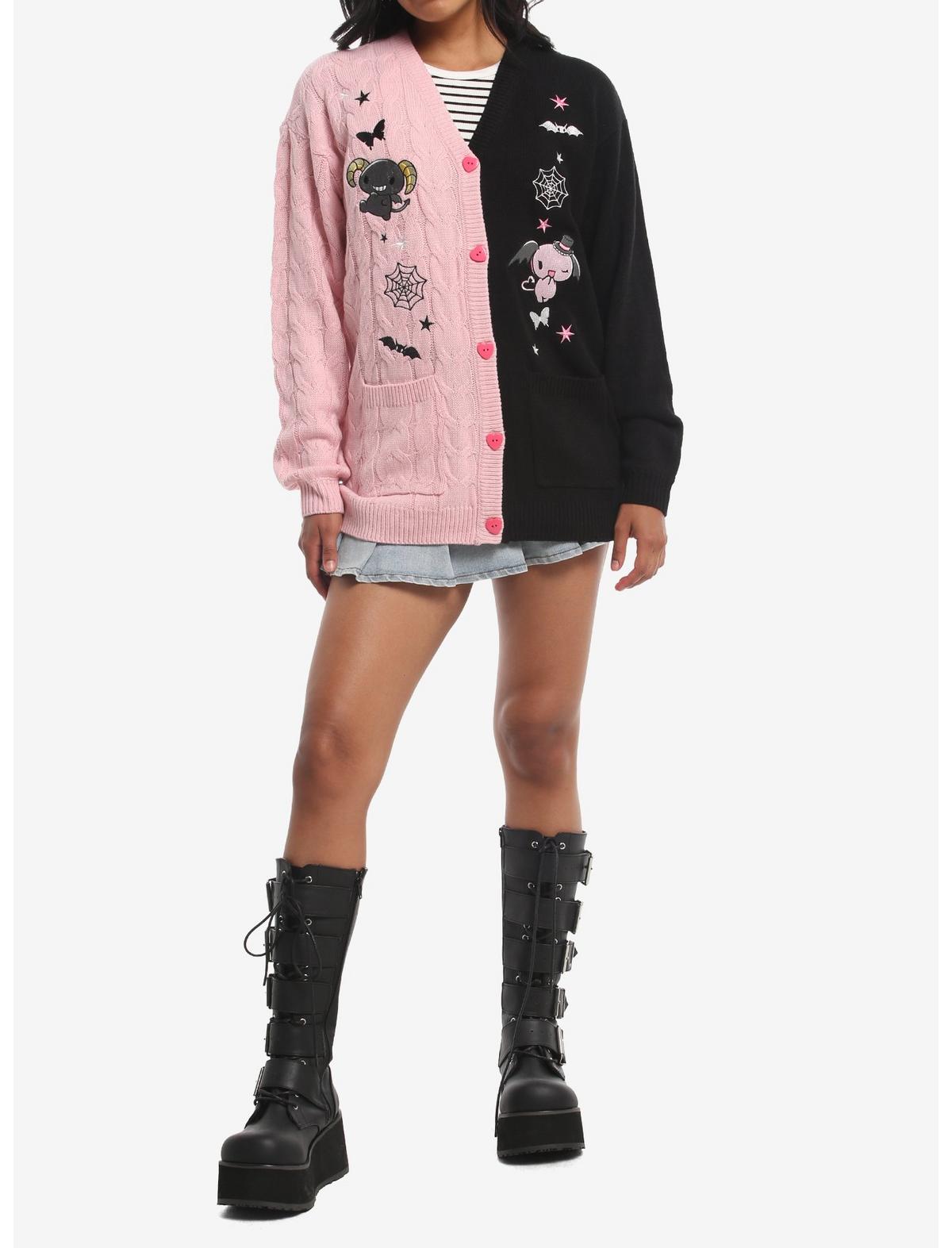 Lloromannic Split Cable Knit Girls Cardigan - US 2152