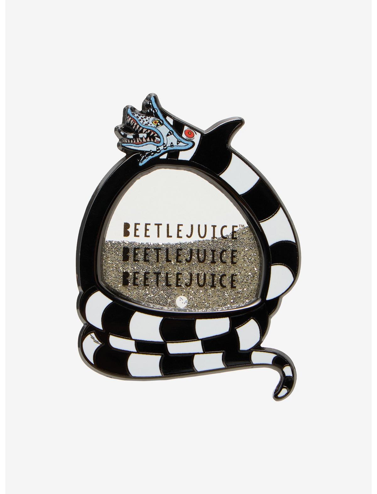 Beetlejuice Sandworm Liquid Glitter Enamel Pin Hot Topic Exclusive - US 7541