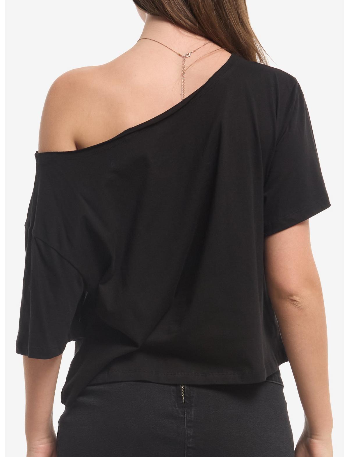 Bad Omens Blue Icons Girls Off-Shoulder T-Shirt - US 2198