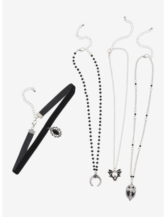 Cosmic Aura Dark Witch Velvet Necklace Set - US 4794