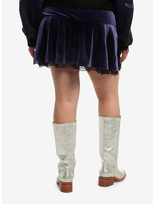 Cosmic Aura Snake Star Embroidered Velvet Skirt Plus Size - US 6621