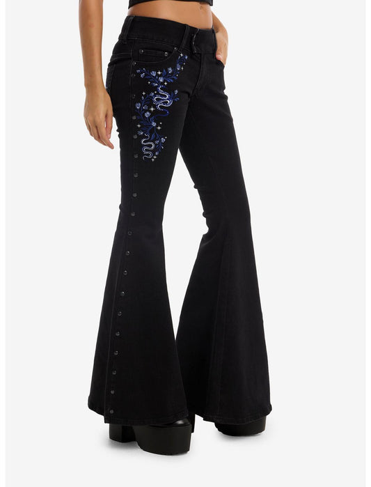 Cosmic Aura Celestial Snake Flare Jeans - US 6582
