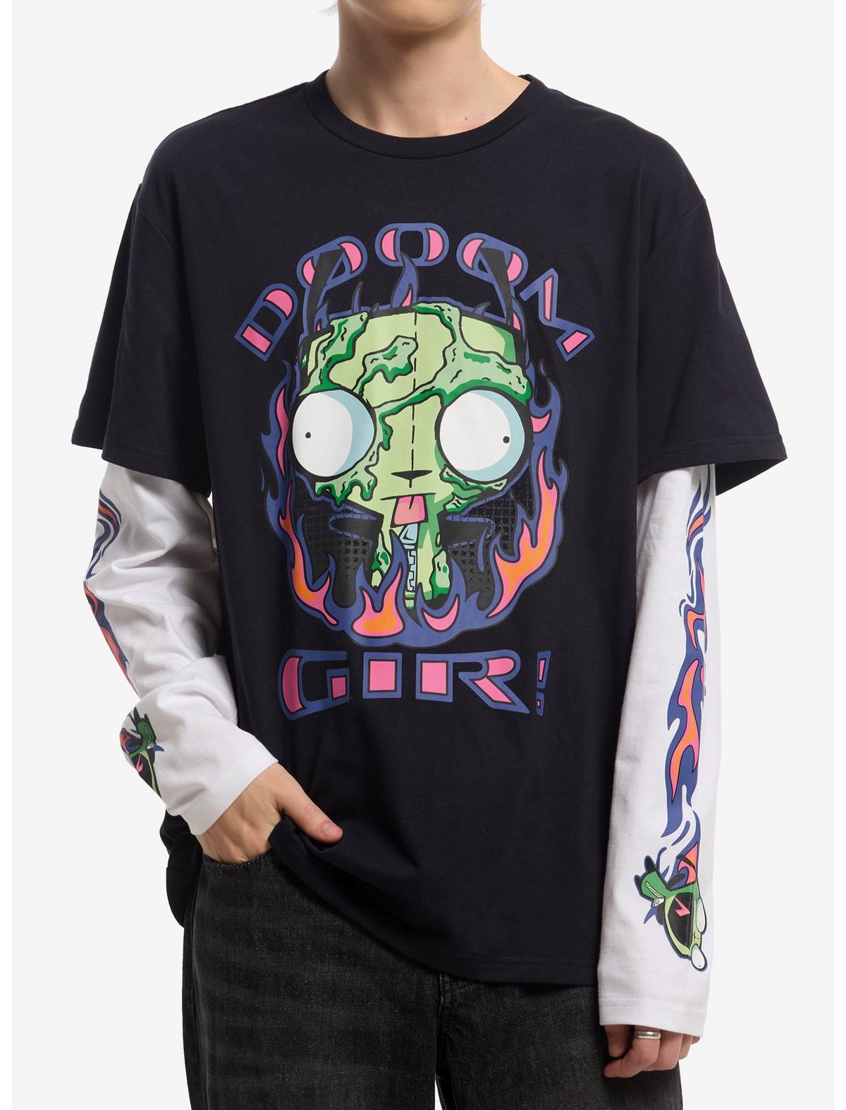 Invader Zim GIR Slime Flames Twofer Long-Sleeve T-Shirt - US 3780