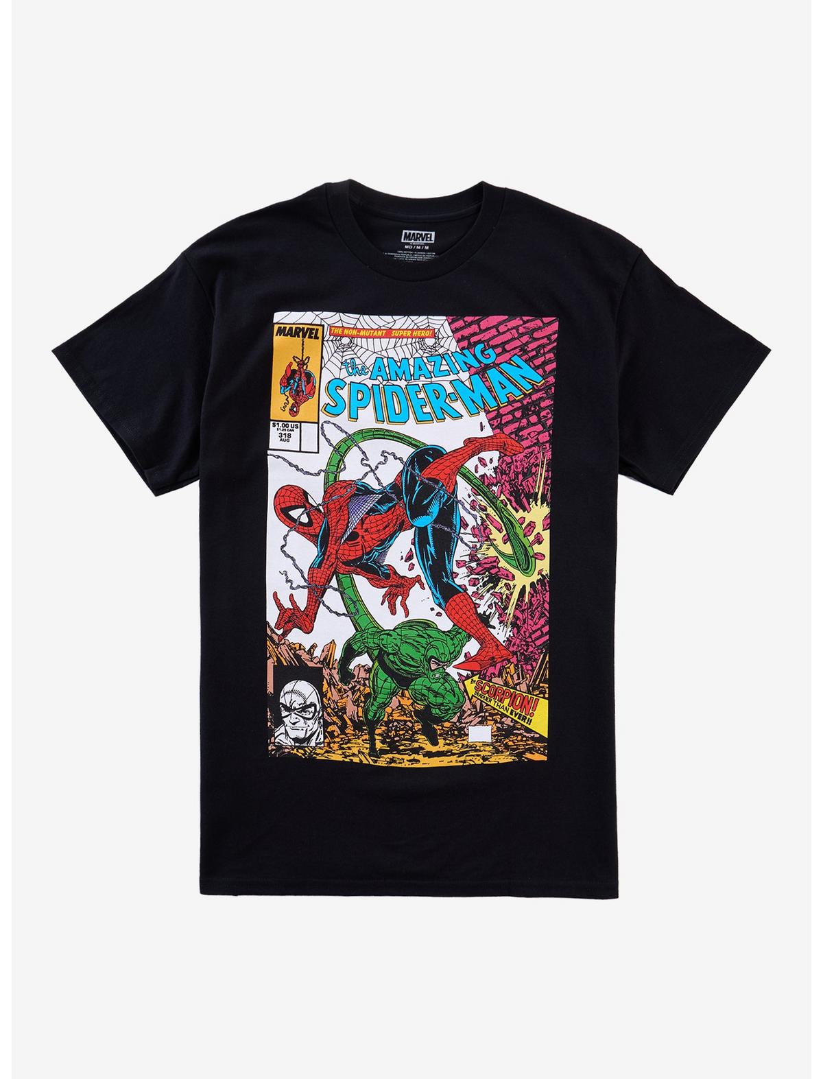 Marvel The Amazing Spider-Man Scorpion Vs. Spider-Man Comic T-Shirt - US 0329