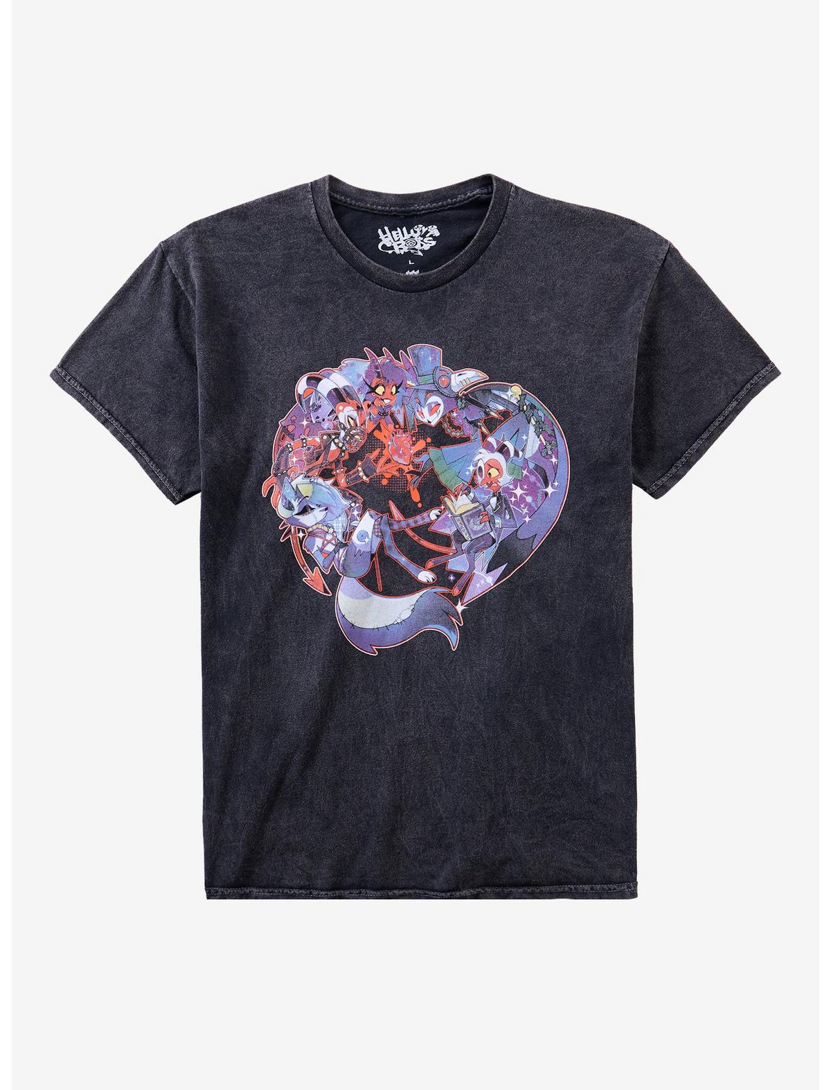 Helluva Boss Group Dark Wash T-Shirt - US 4926