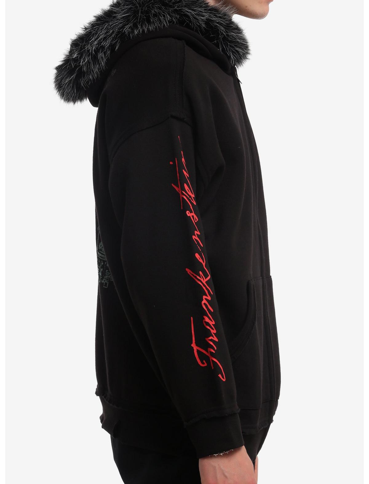 Frankenstein Faux Fur Trim Hoodie - US 2839