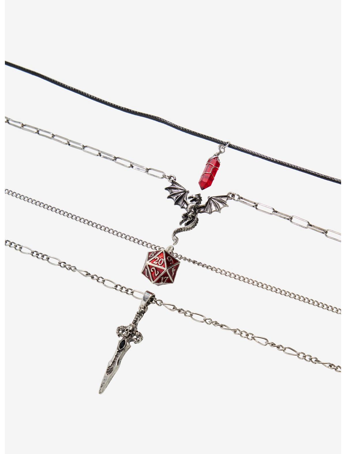 Dragon Dice Sword Necklace Set - US 8563
