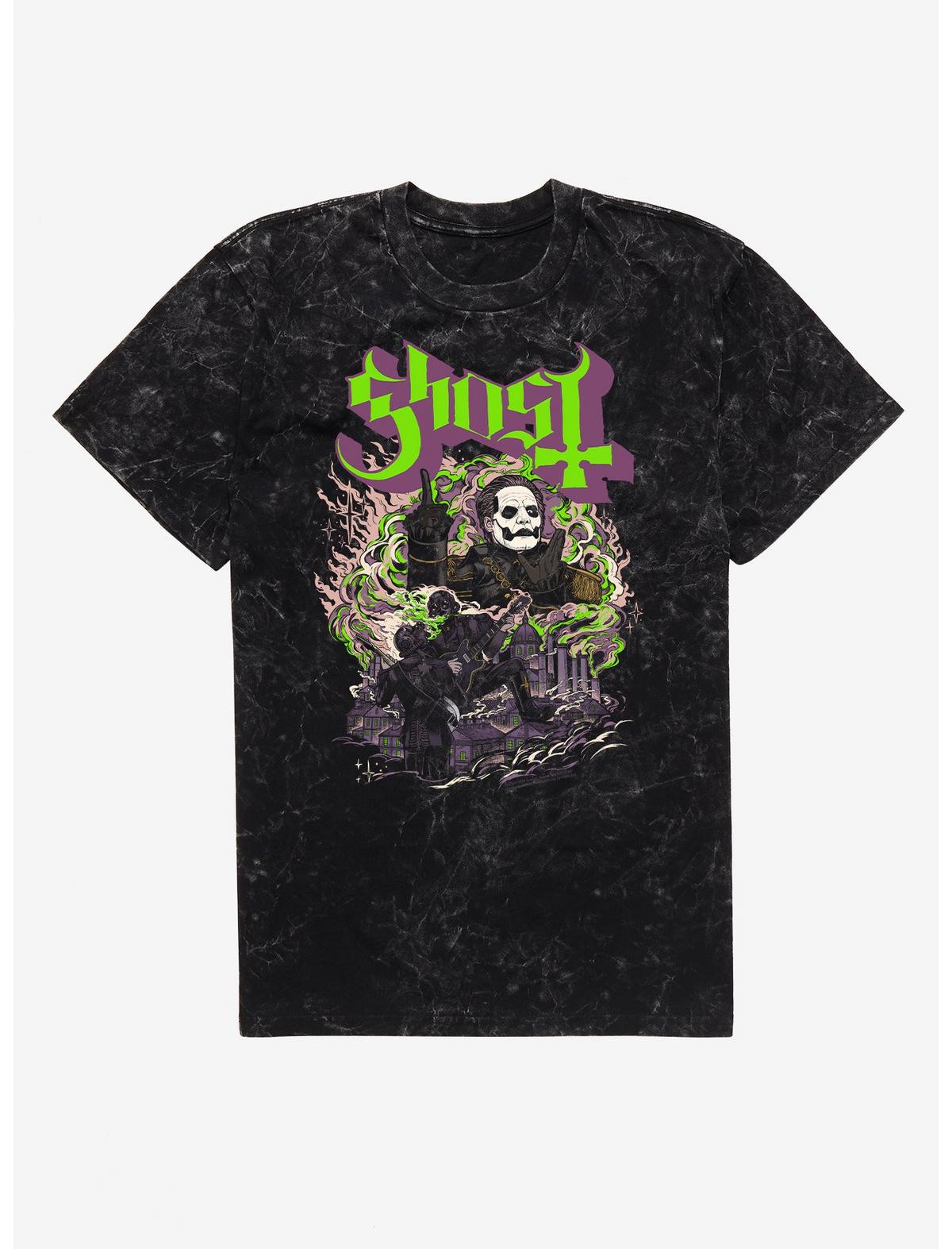 Ghost Cardinal Copia Smoke Stacks Mineral Wash T-Shirt - US 6180