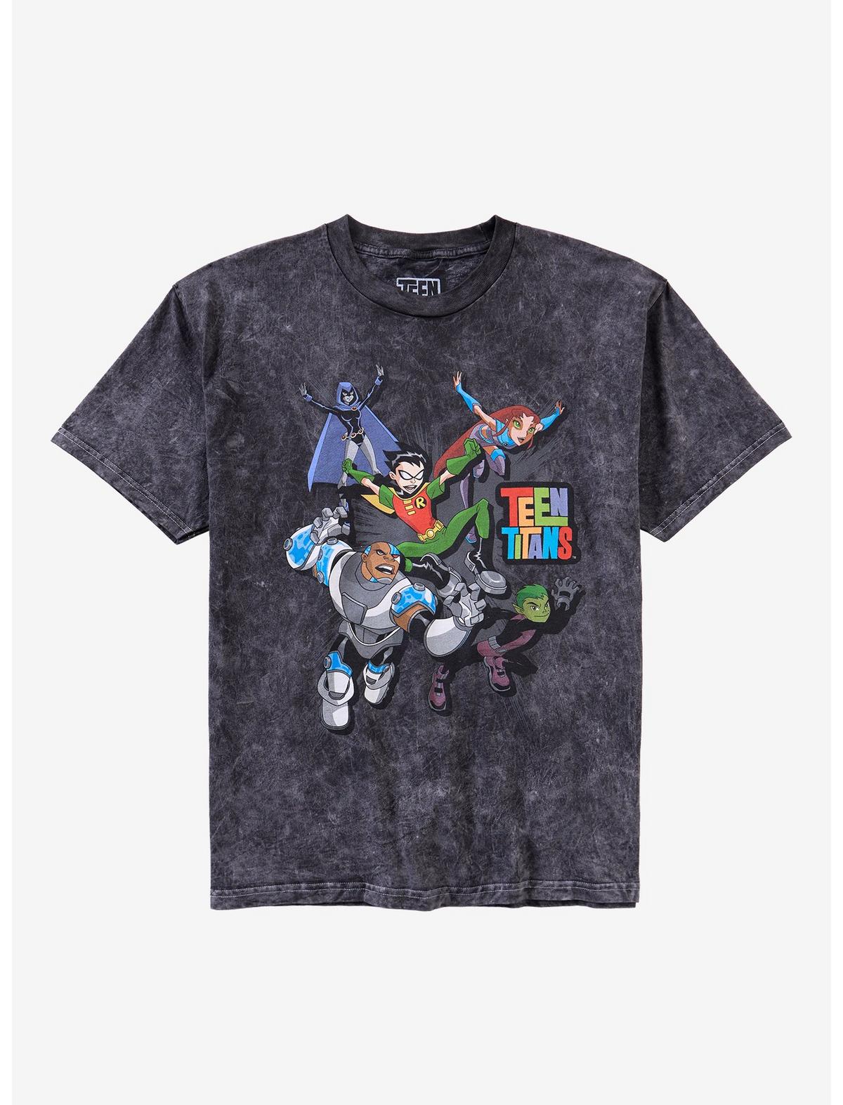 DC Comics Teen Titans Group Dark Wash T-Shirt - US 7221