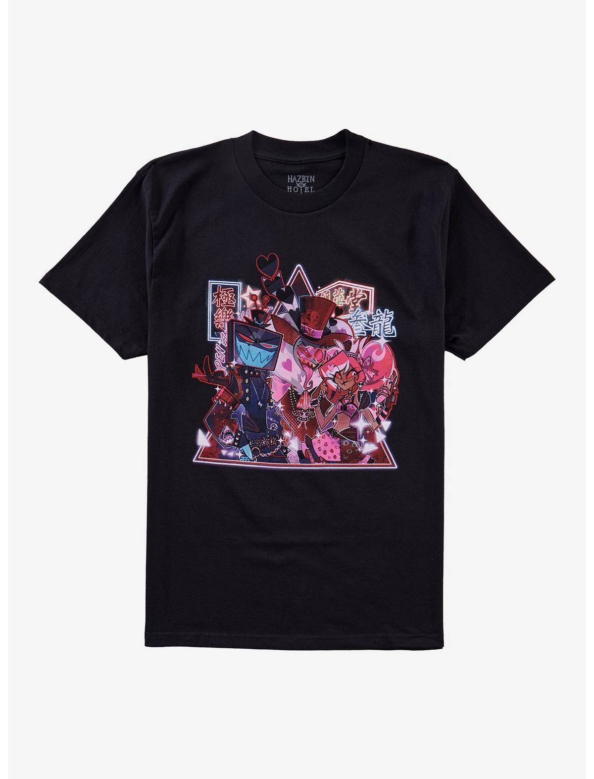Hazbin Hotel The Vees Neon Signs T-Shirt - US 5272