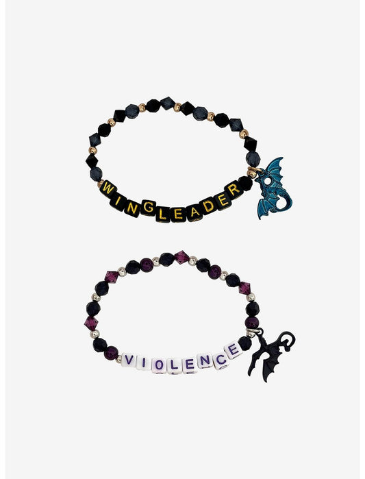 Fourth Wing Wingleader Violence Best Friend Bracelet Set - US 9717