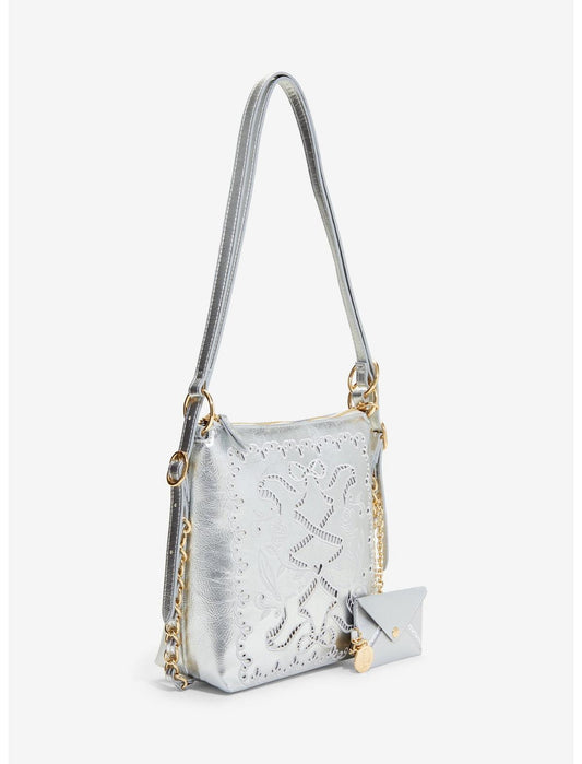 DiFerdinando Gunmetal Ribbon Reverie Mini Convertible Hobo Bag - US 4781