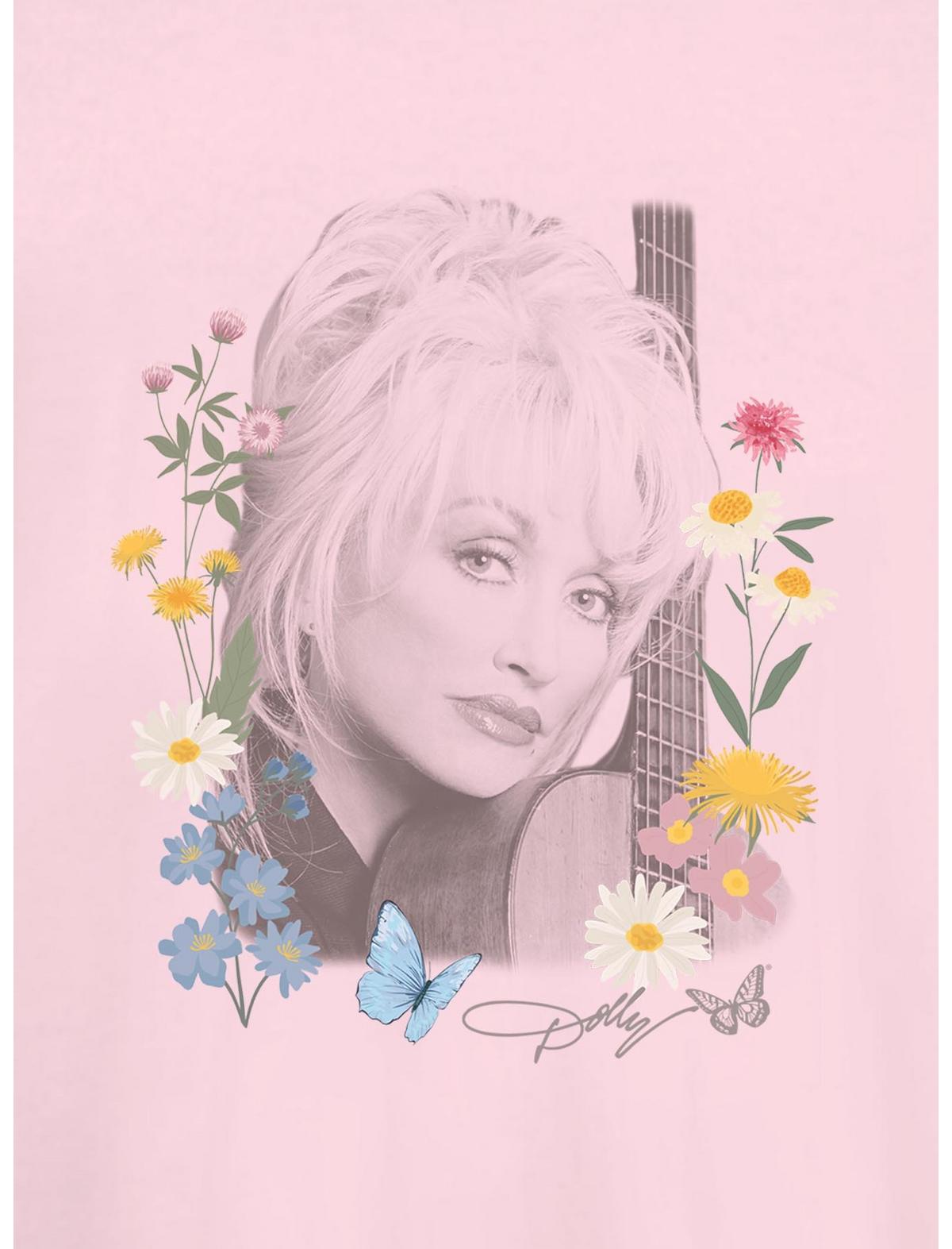 Dolly Parton Wildflowers Portrait Girls T-Shirt - US 1123