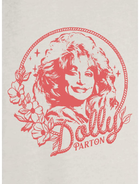 Dolly Parton Rope Circle Portrait Girls Slouchy Sweatshirt - US 3195