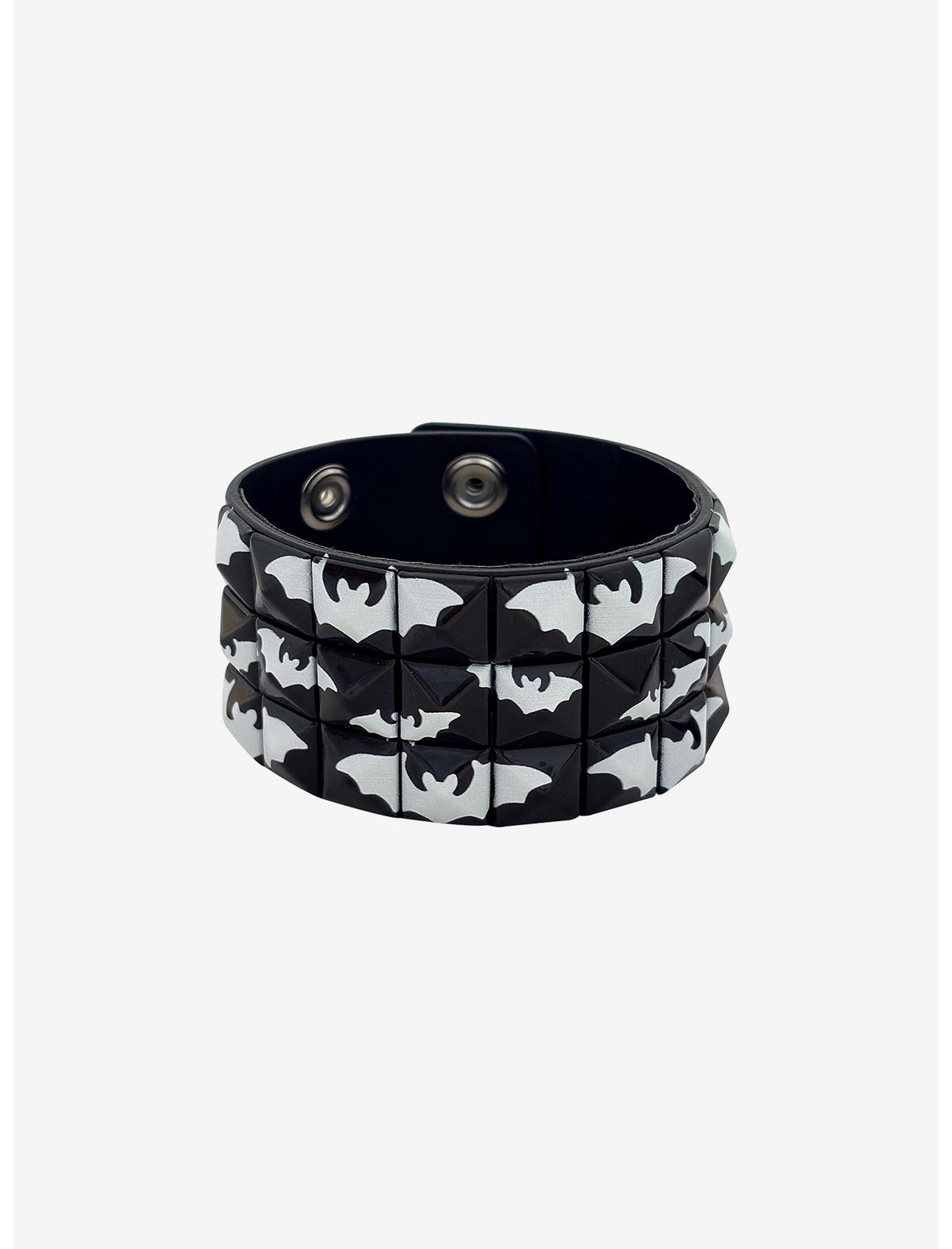 Bat Pyramid Stud Cuff Bracelet - US 3468