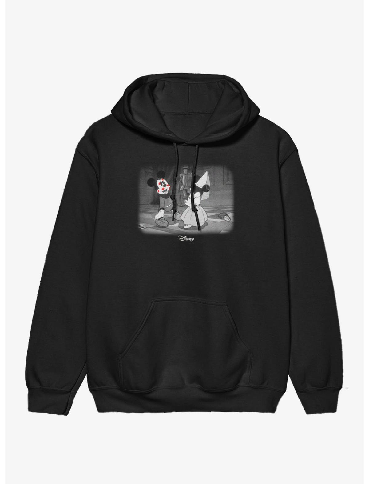 Disney Mickey Mouse Black And White Kiss Pop Minnie Hoodie - US 8601