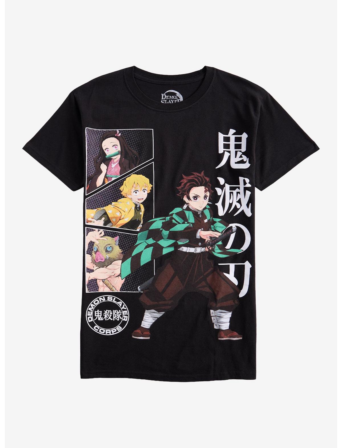 Demon Slayer: Kimetsu No Yaiba Group Slice Panels T-Shirt - US 3562