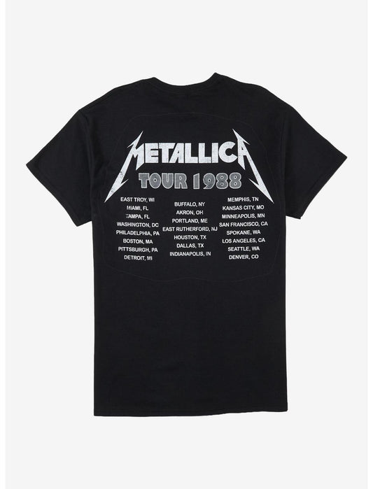 Metallica 1988 Tour Skull Flames T-Shirt - US 0742