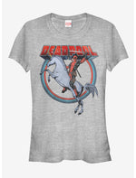 Marvel Deadpool Rides Unicorn Girls T-Shirt - US 9882