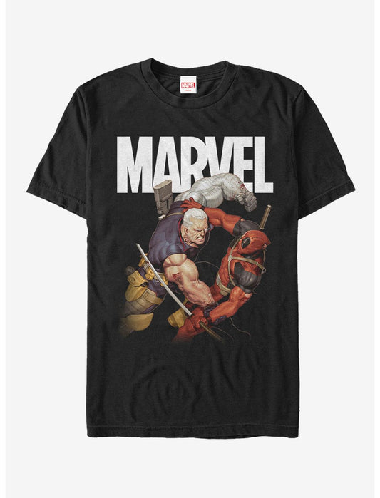 Marvel Deadpool Cable and Deadpool Fight T-Shirt - US 0187