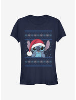 Disney Lilo & Stitch Christmas Santa Stitch Girls T-Shirt - US 5302