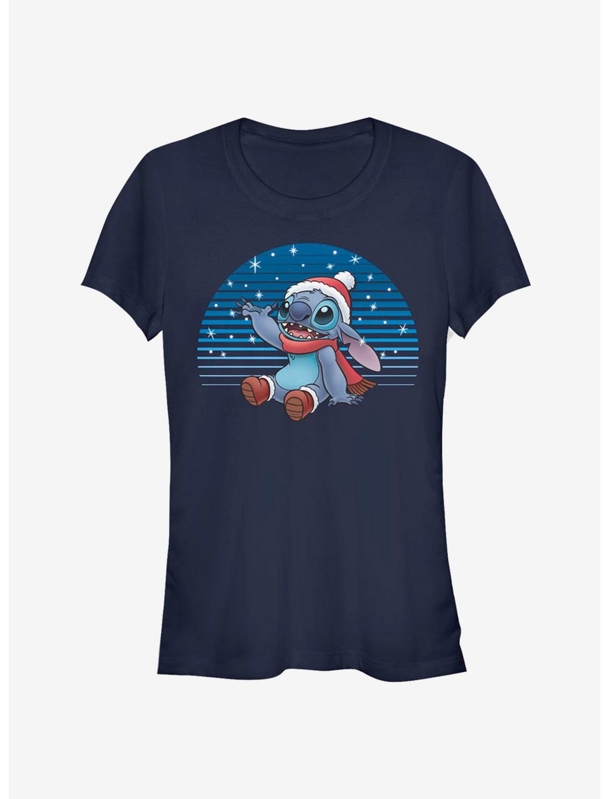 Disney Lilo & Stitch Christmas Snowing Stitch Girls T-Shirt - US 6990